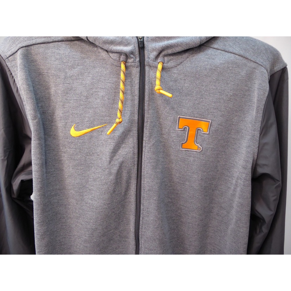 Nike Dri-FIT Tennessee Volunteers Full Zip Hoodie Jacket Gray Men's Large